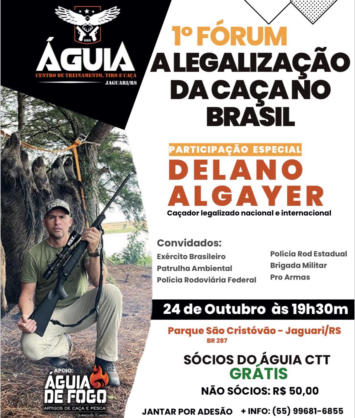 Forum sobre a legalização da caça em Jaguari